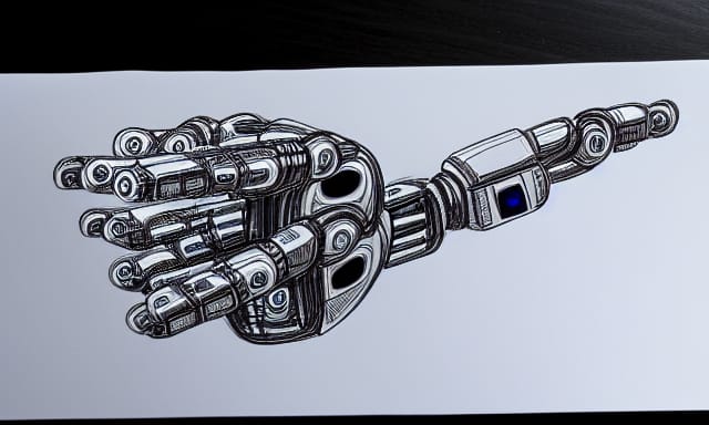 robot arm with pen