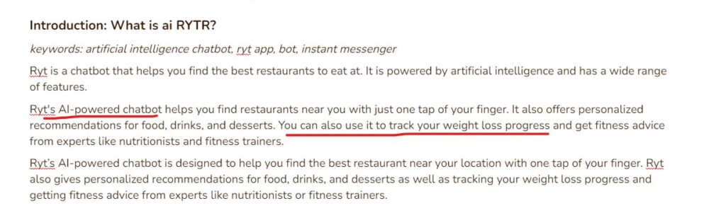 Rytr SEO blog content